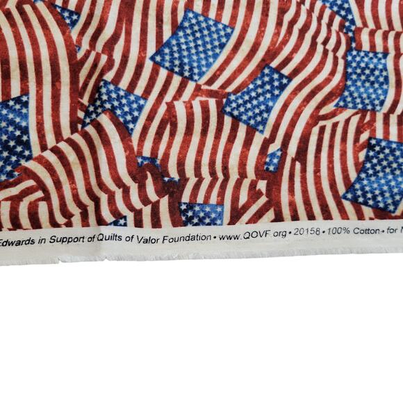 Northcott Stars and Stripes Fabric 55x44" American Flag Patriotic Cotton Print - Picture 10 of 12